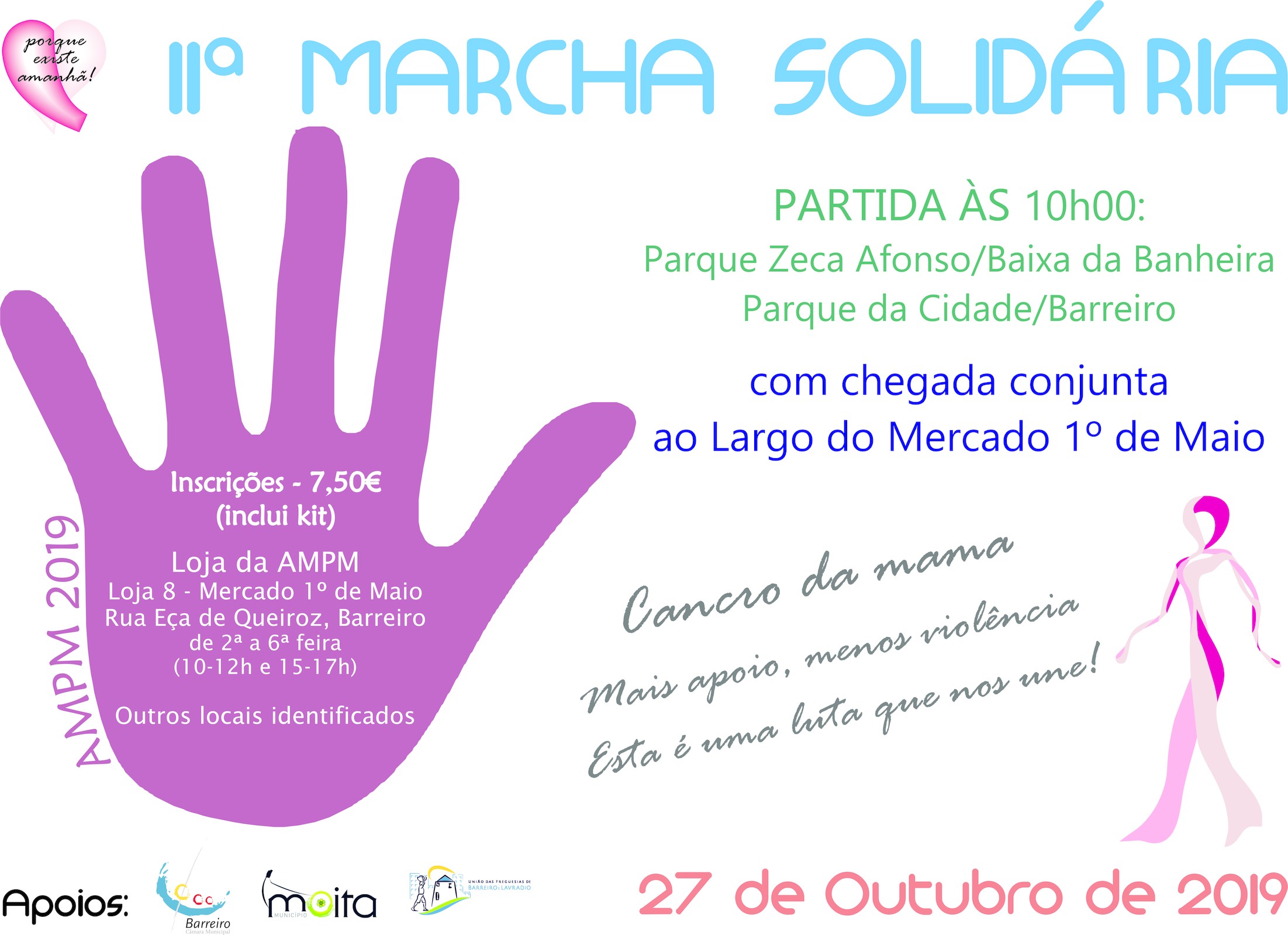 11ª Marcha Solidária da AMPM – 27 de outubro | Inscrições abertas