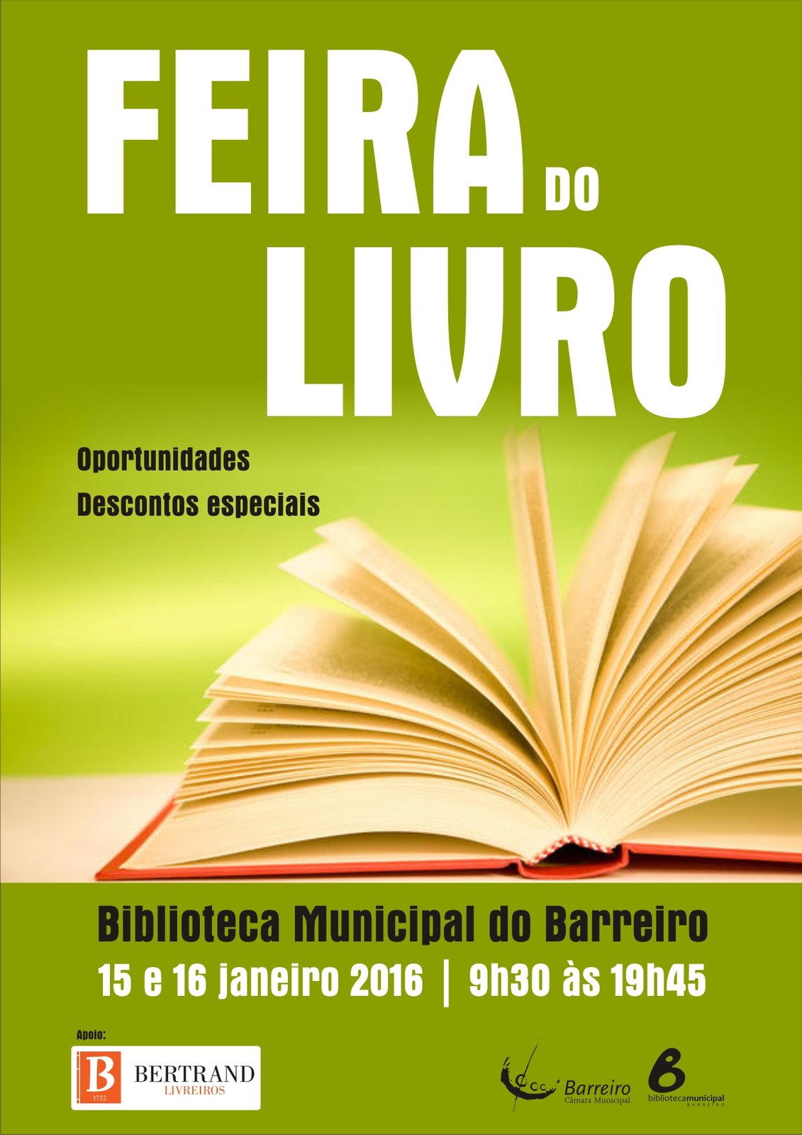Feira do Livro | 15 e 16 de janeiro | Biblioteca Municipal do Barreiro