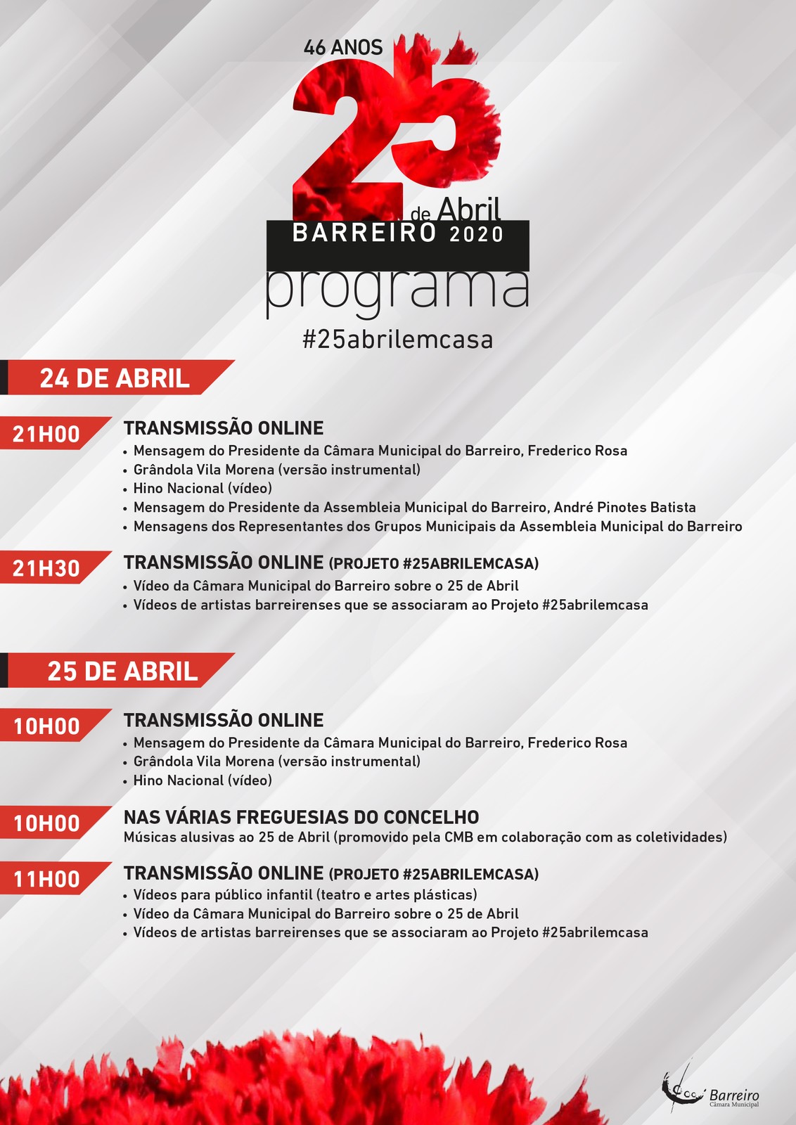 25 de Abril | Programa #2830abrilemcasa | Comemorações