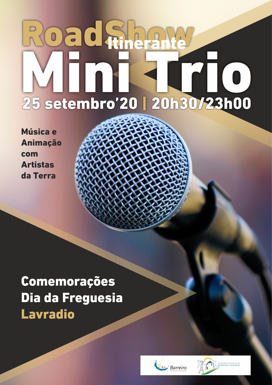 RoadShow | Mini Trio Atrelado | Comemorações Dia da Freguesia Lavradio | 20h30/23h00