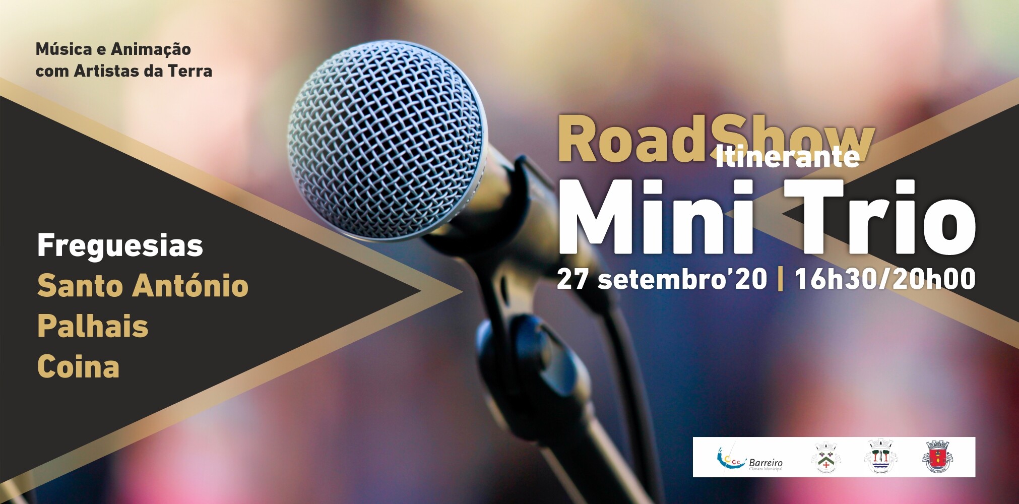 RoadShow | Mini Trio Atrelado | Santo António, Palhais e Coina | 16h30/20h00