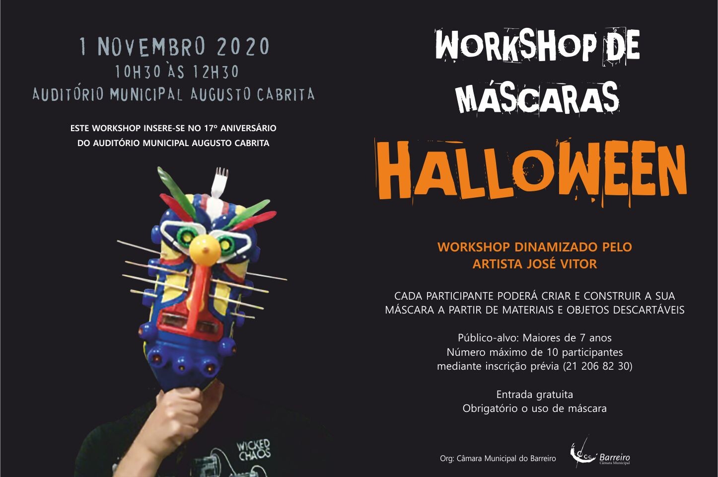 CANCELADO | Workshop das máscaras Halloween | AMAC