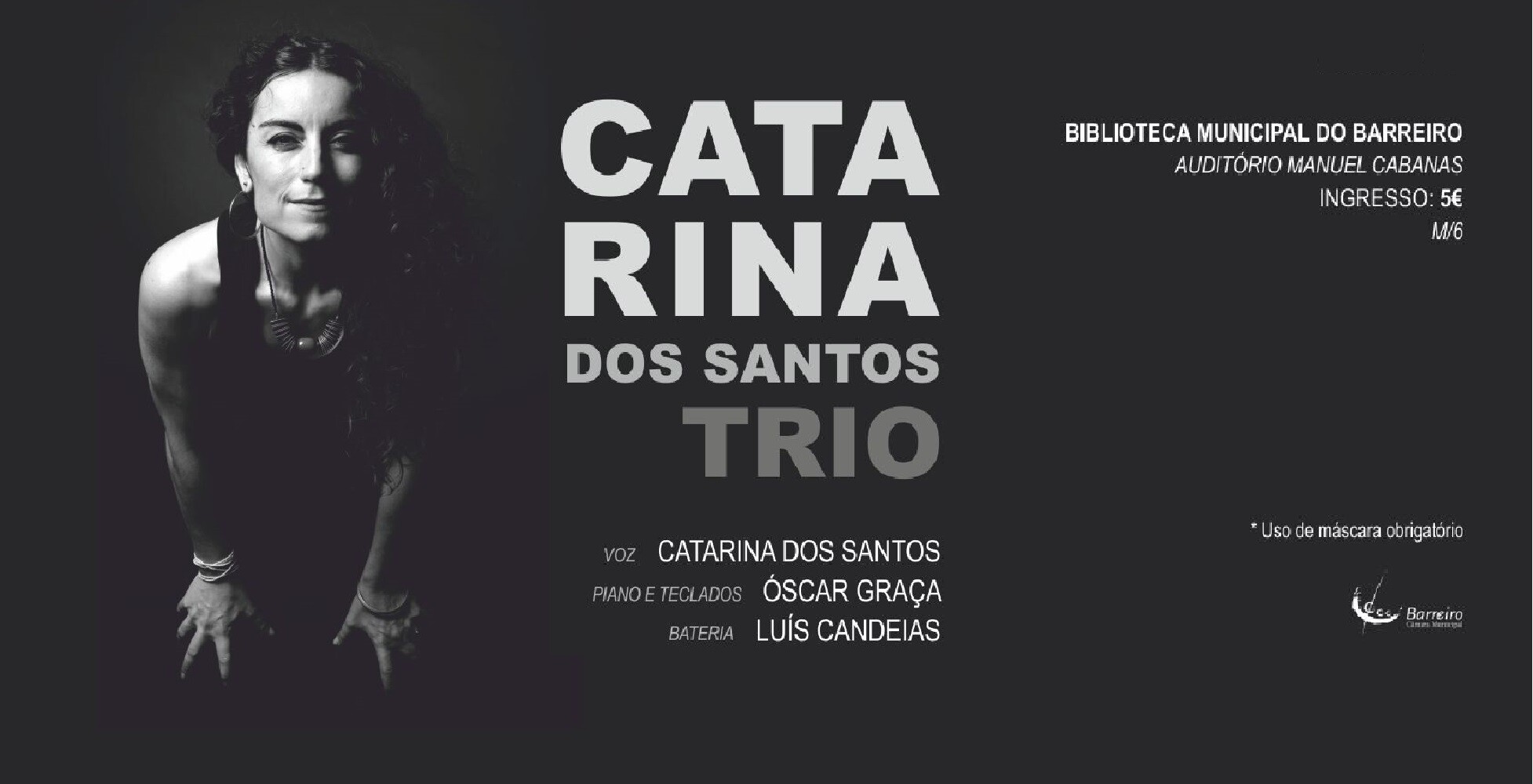 ADIADO 14 MAIO | Catarina dos Santos Trio (Jazz) | Biblioteca Municipal