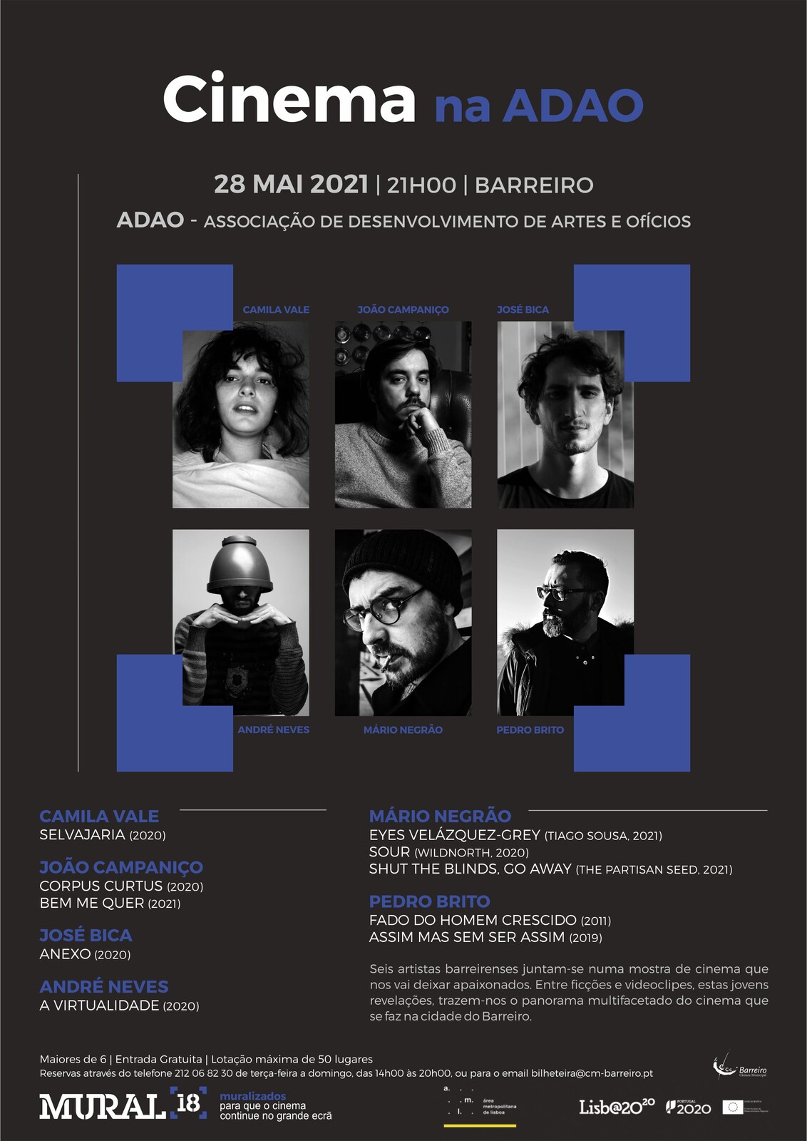 Cinema na ADAO | Evento Programação em Rede MURAL 18