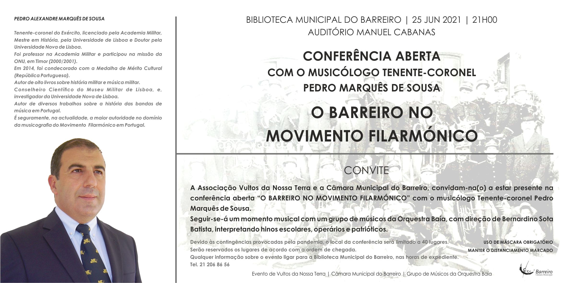 O Barreiro no Movimento Filarmónico | Conferência Aberta