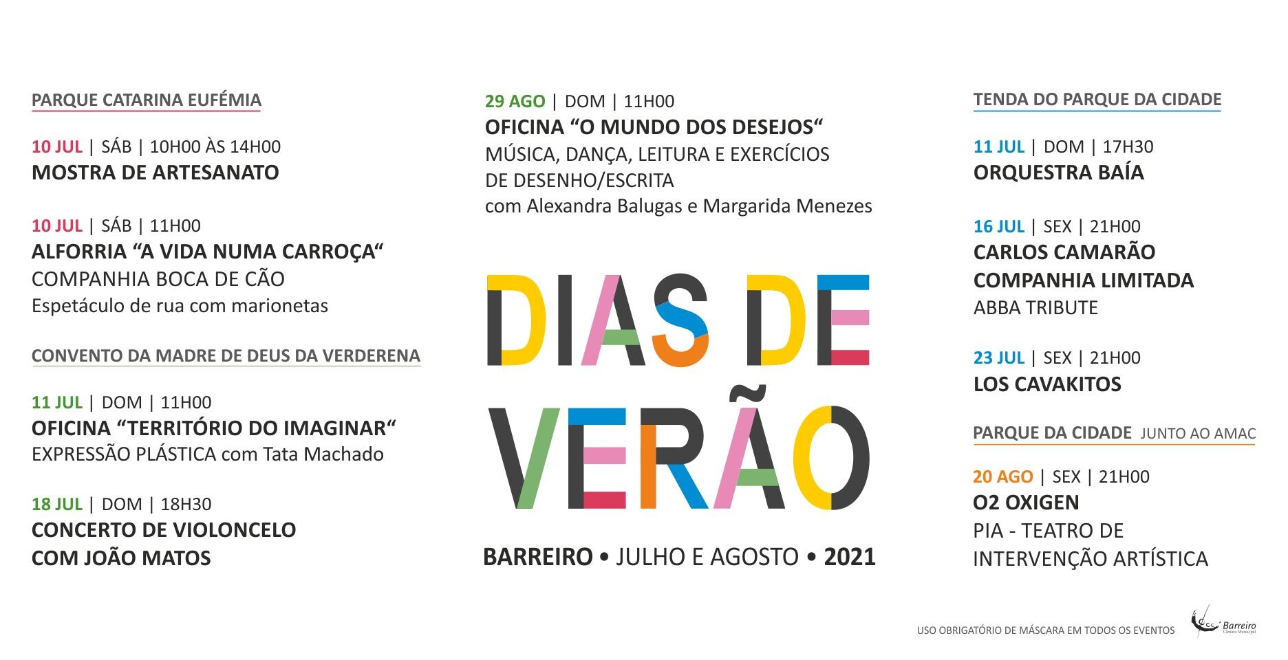 Dias de Verão 2021 | Programação julho/agosto