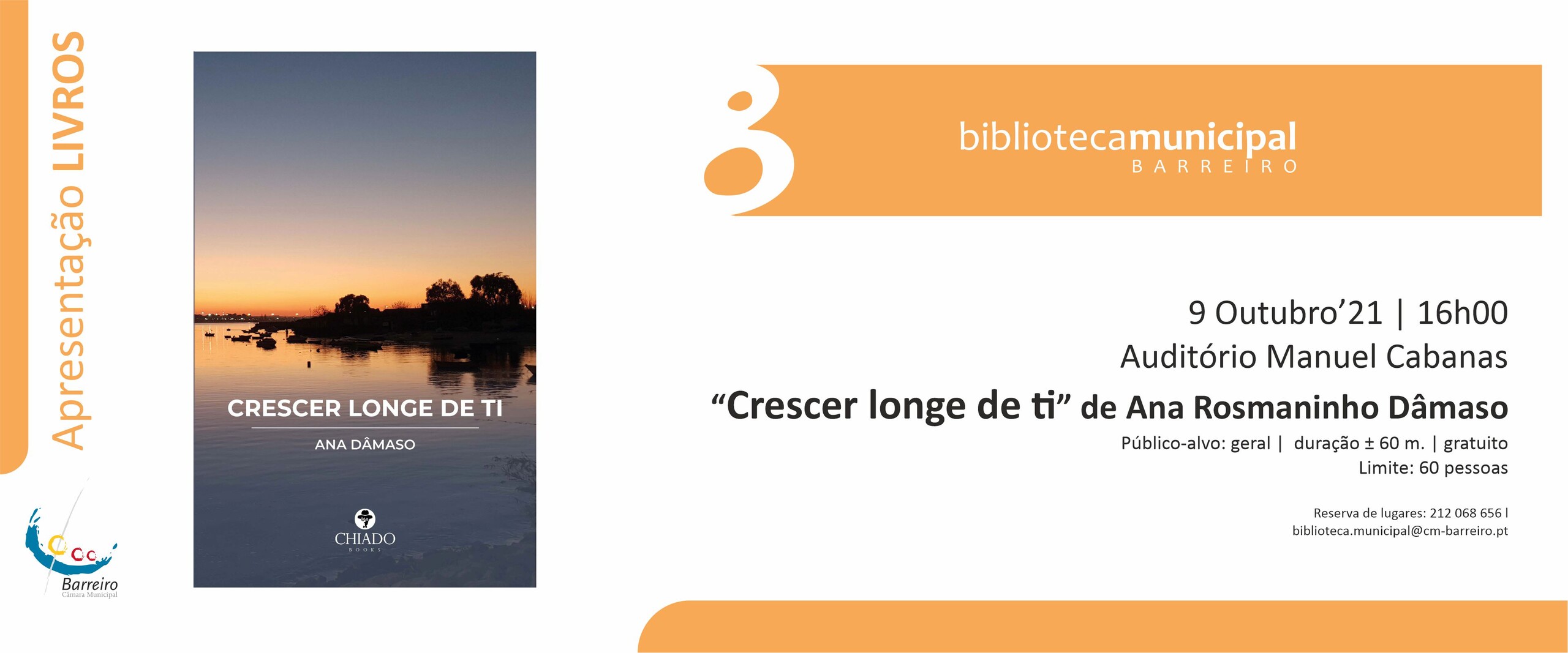 Apresentação do livro “Crescer longe de ti” de Ana Rosmaninho Dâmaso