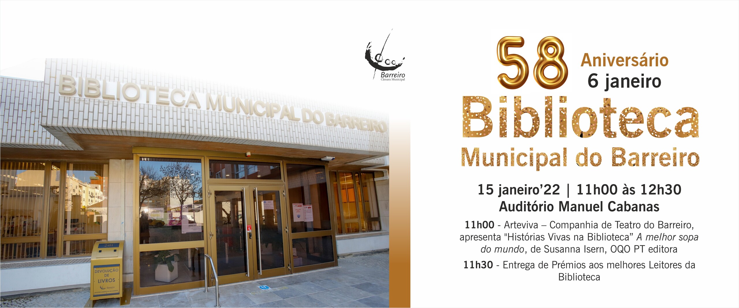 Biblioteca Municipal do Barreiro assinala 58º Aniversário