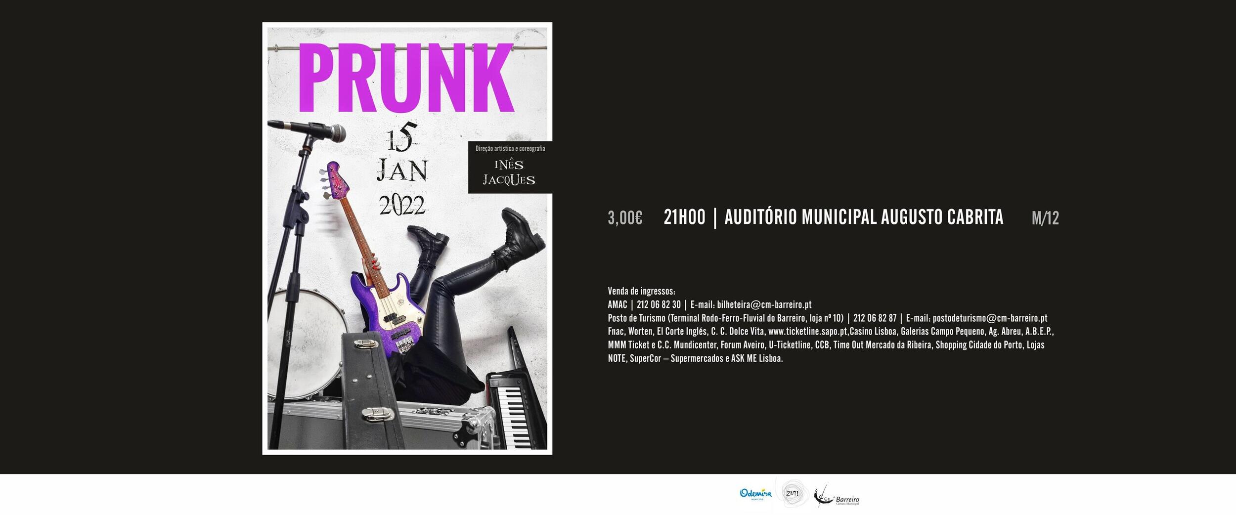 ADIADO PARA 26 de MARÇO | Prunk | Concerto coreografado