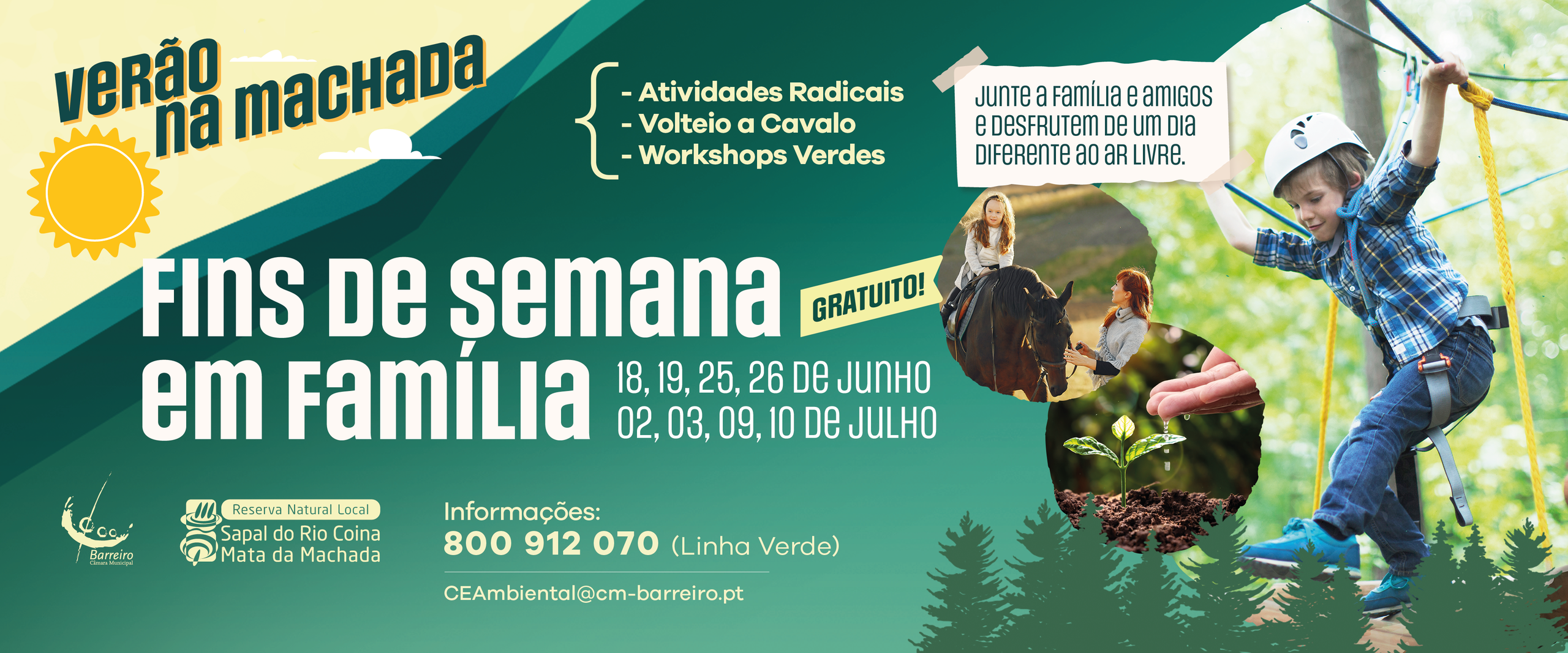 Fins de Semana em Família com atividades gratuitas