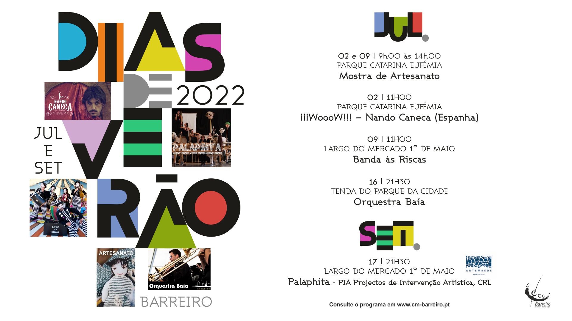 Dias de Verão | Programação em julho e setembro