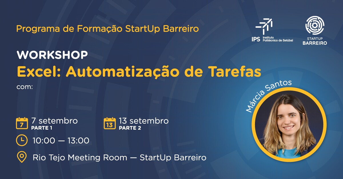 Workshop | Excel Automatização de Tarefas | ESGOTADO