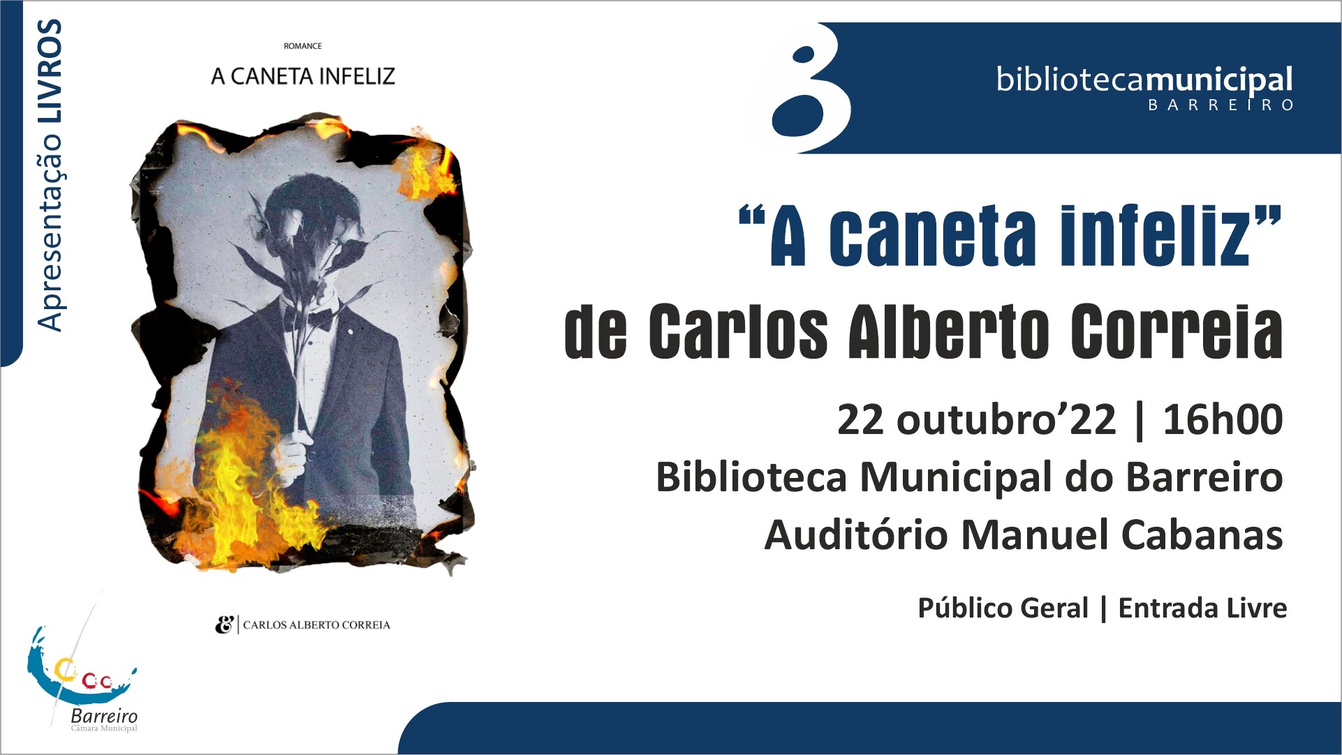 Apresentação do livro “A caneta infeliz”, de Carlos Alberto Correia