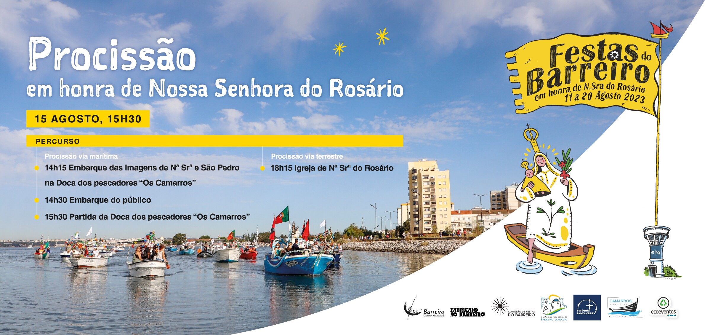 Procissão em honra de Nossa Senhora do Rosário