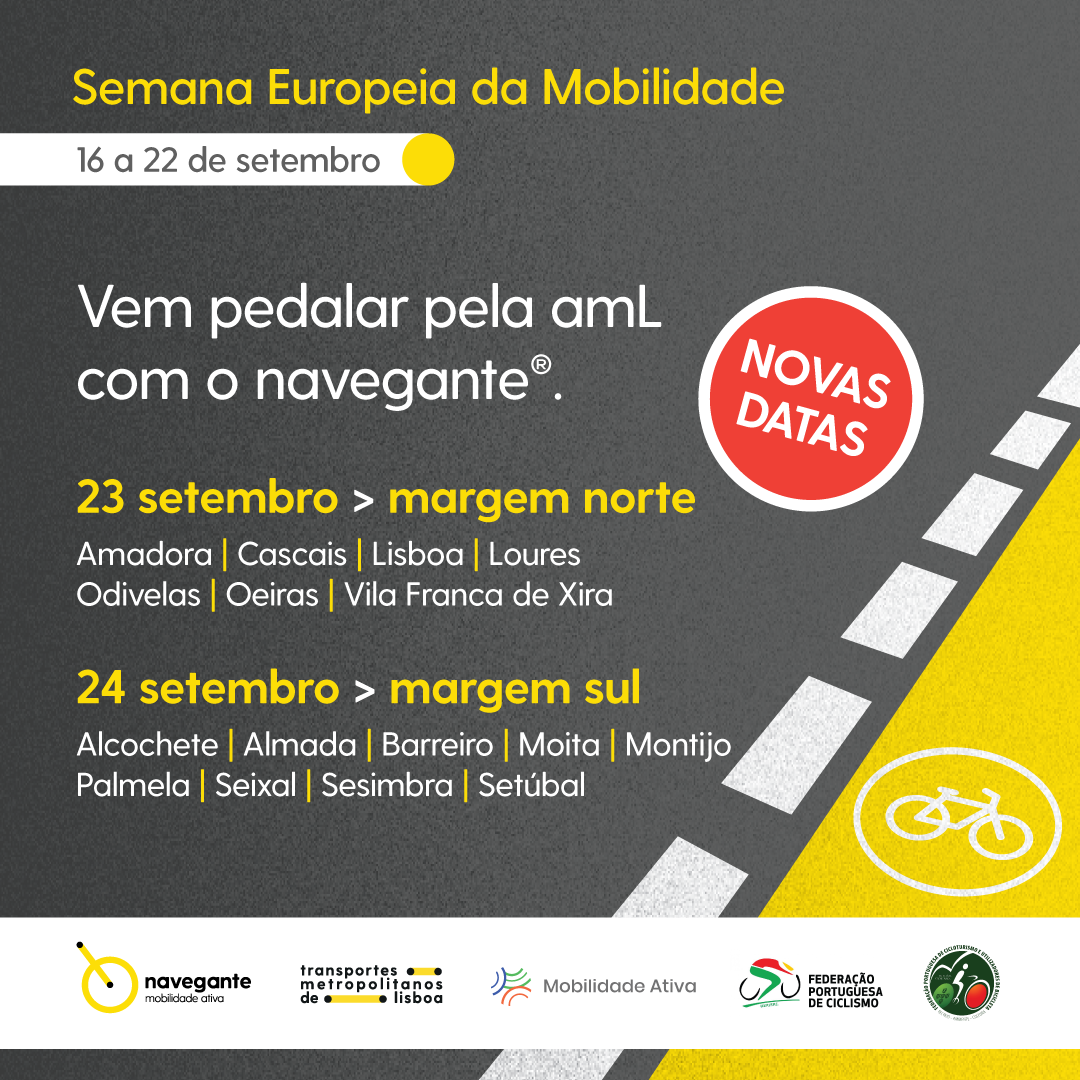 Vem pedalar pela AML com o navegante | Semana Europeia da Mobilidade