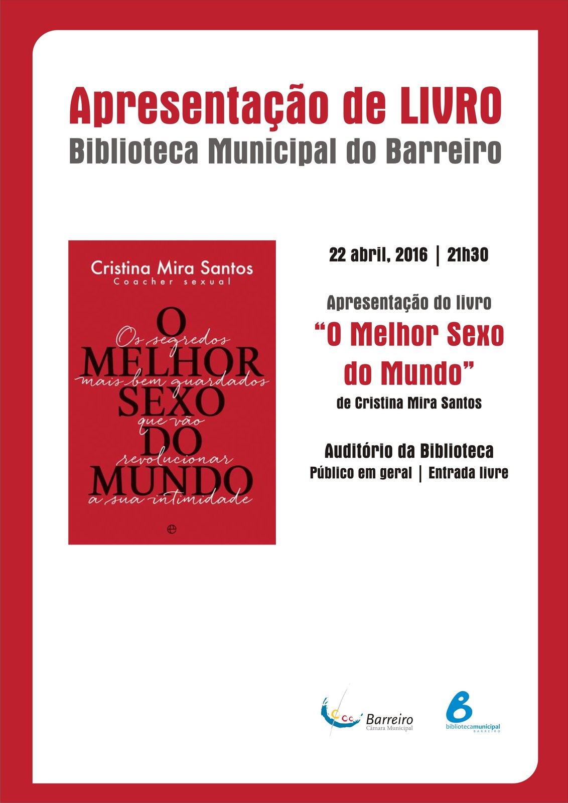 Livro “O Melhor Sexo do Mundo” apresentado na Biblioteca Municipal