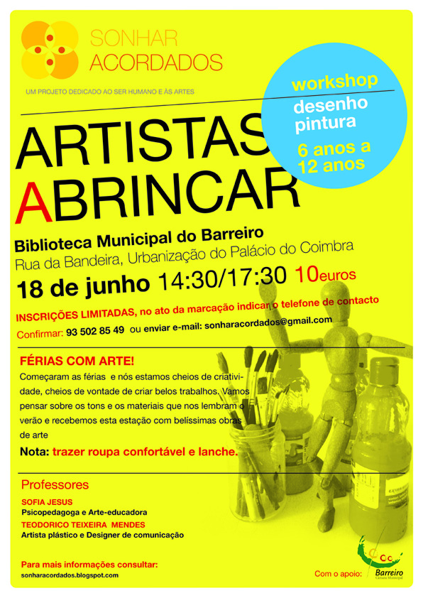 Artistas a Brincar | Inscrições abertas