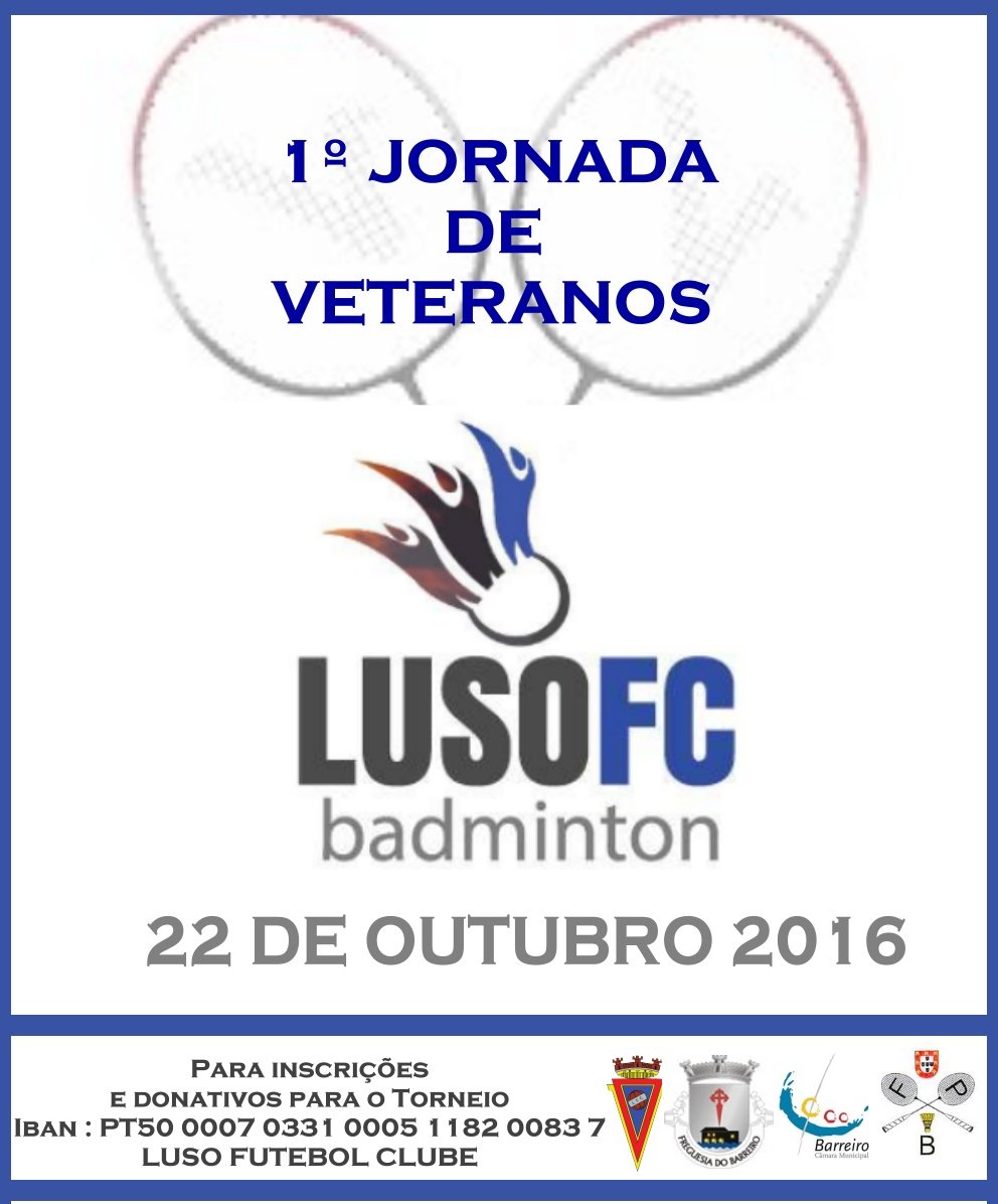 Badminton | Nacional de Veteranos | Pavilhão do Luso FC