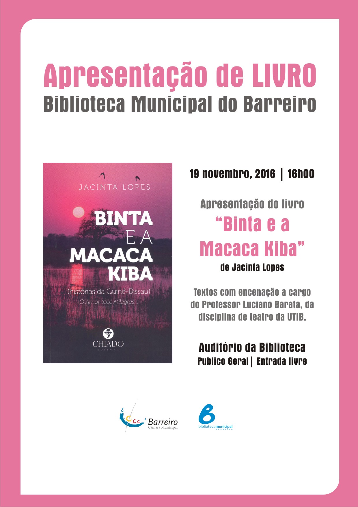 Apresentação do Livro “Binta e a Macaca Kiba” na Biblioteca Municipal