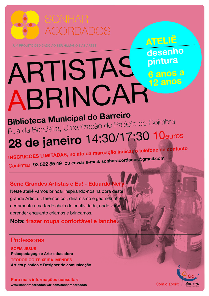Ateliê “Artistas a Brincar” | Inscrições abertas