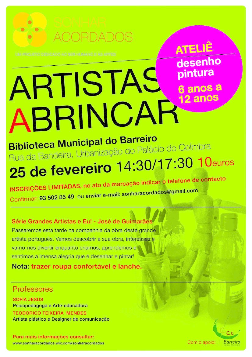 Artistas a Brincar | Inscrições abertas