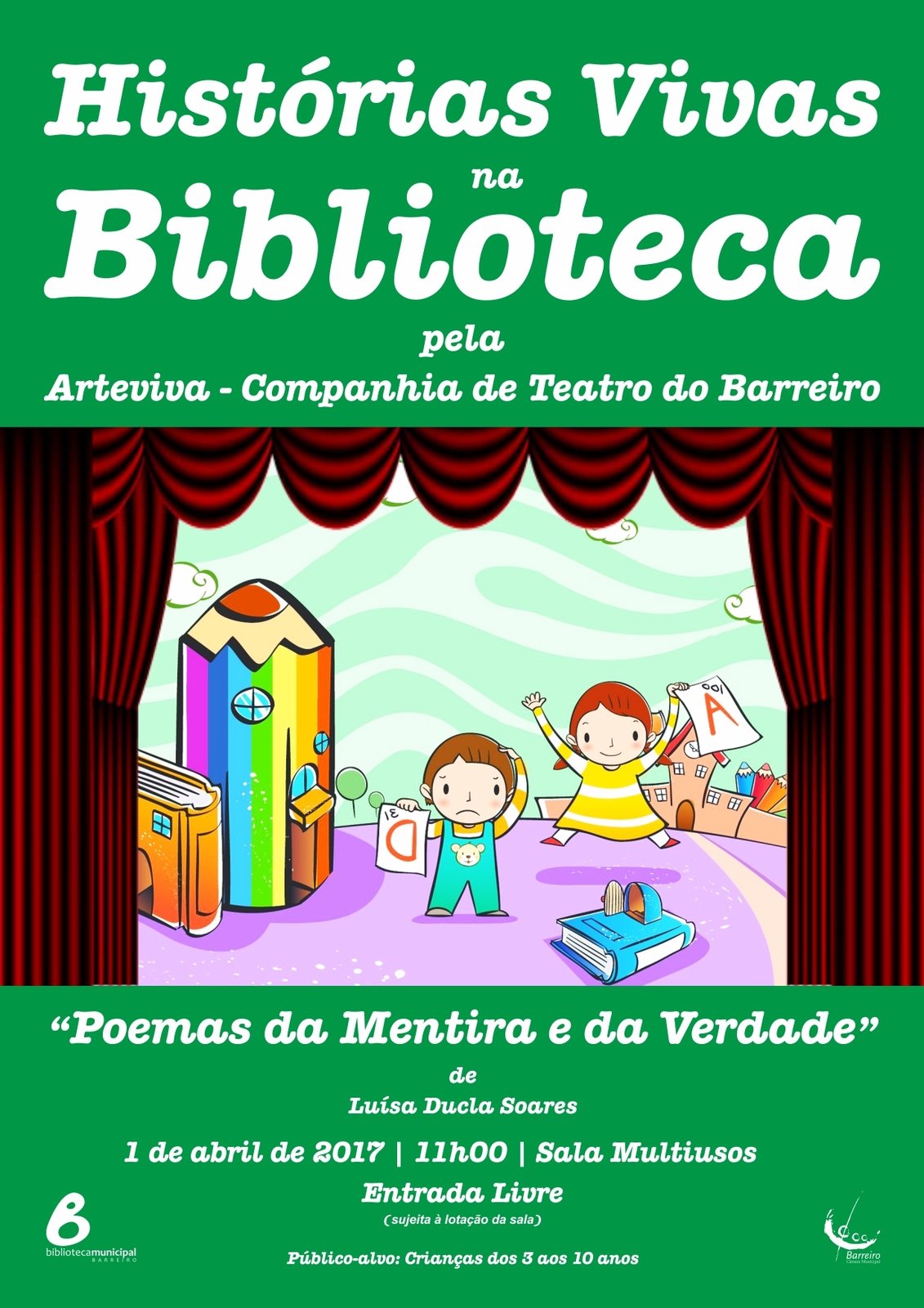 “Histórias Vivas na Biblioteca” apresentam “Poemas da Mentira e da Verdade”