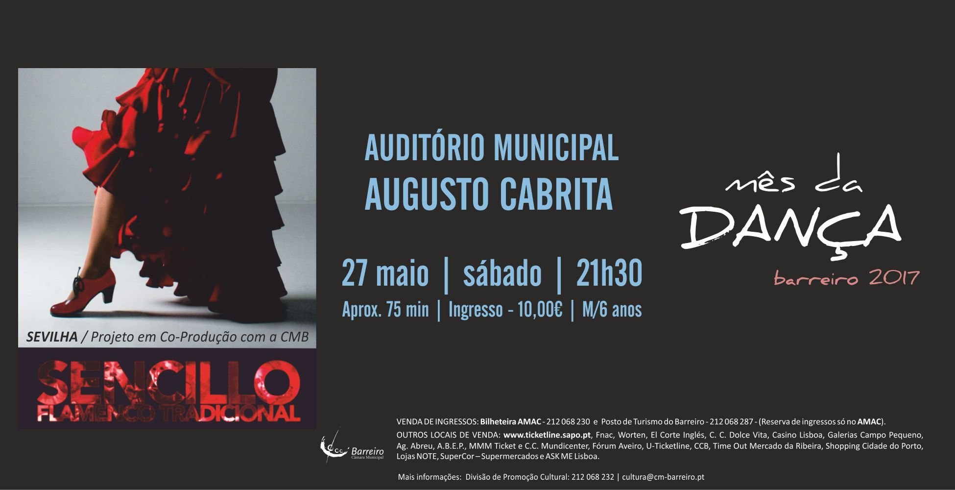 Cartaz do Mês da Dança no Barreiro de 2017