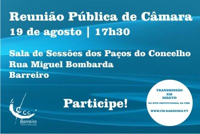 19 AGOSTO | REUNIÃO ORDINÁRIA PÚBLICA