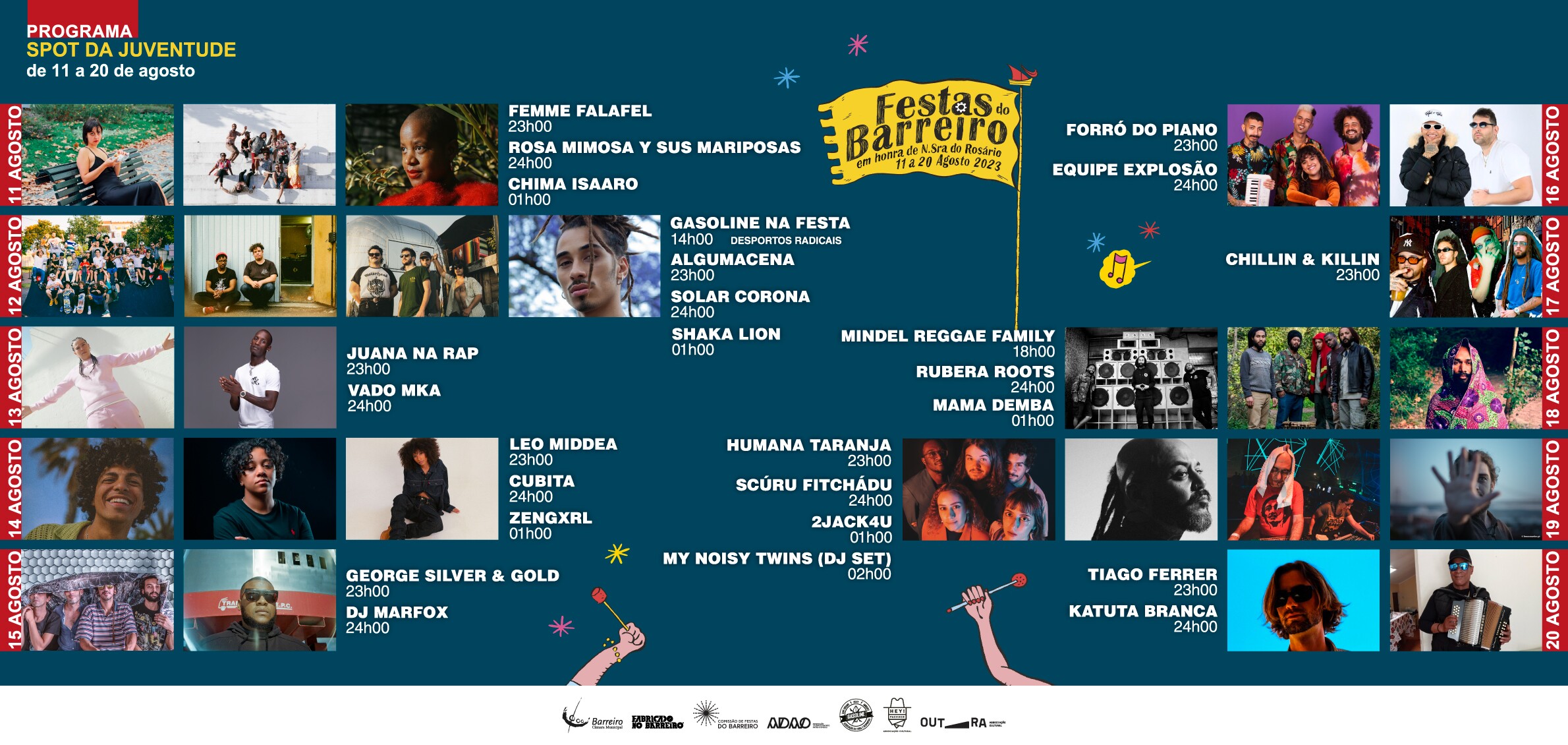 Programação Spot da Juventude nas Festas do Barreiro