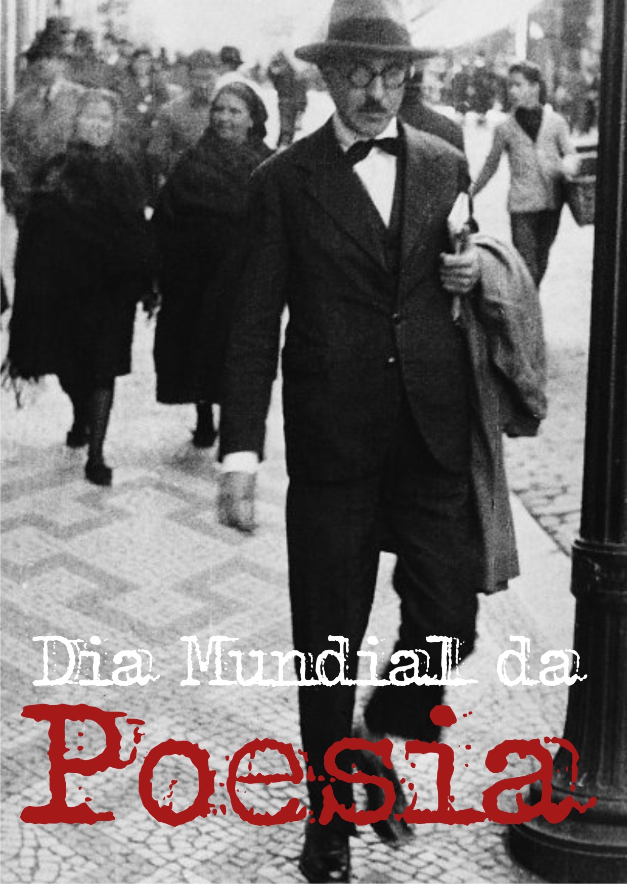 Imagem ilustrativa do Dia Mundial da Poesia de 2016 com Fernando Pessoa