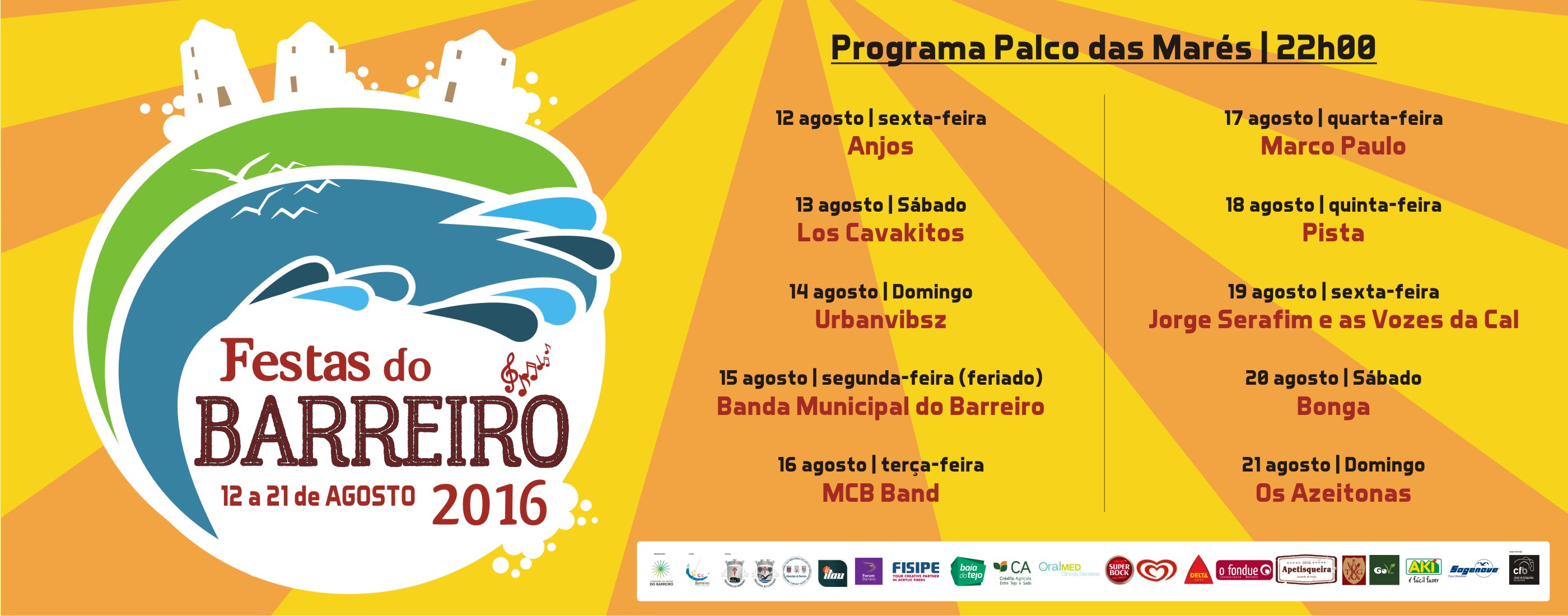 Programa Palco das Marés das Festas do Barreiro 2016