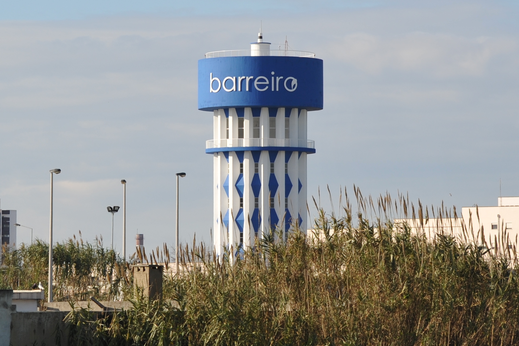 Fotografia do reservatório de água no Barreiro