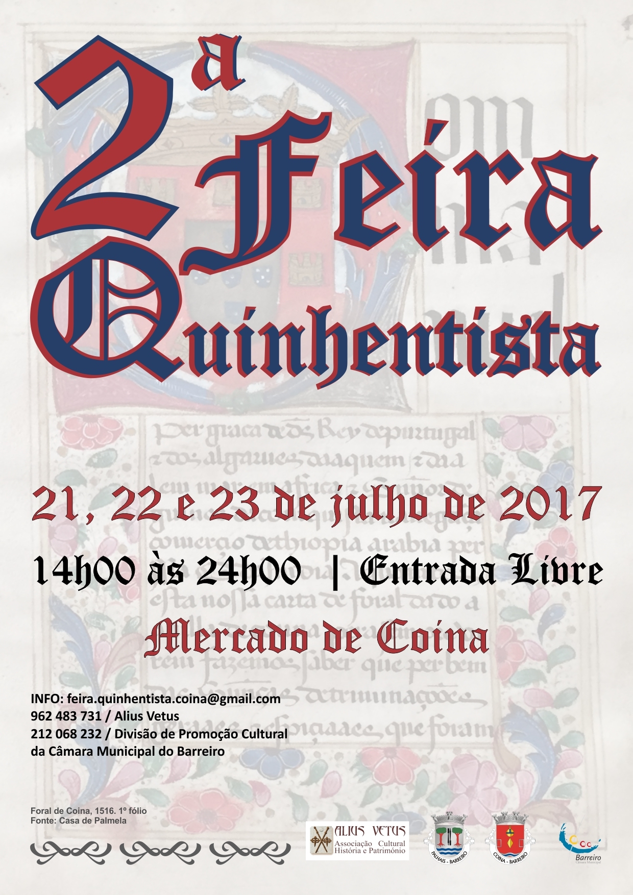 Feira Quinhentista de Coina | 21, 22 e 23 de julho