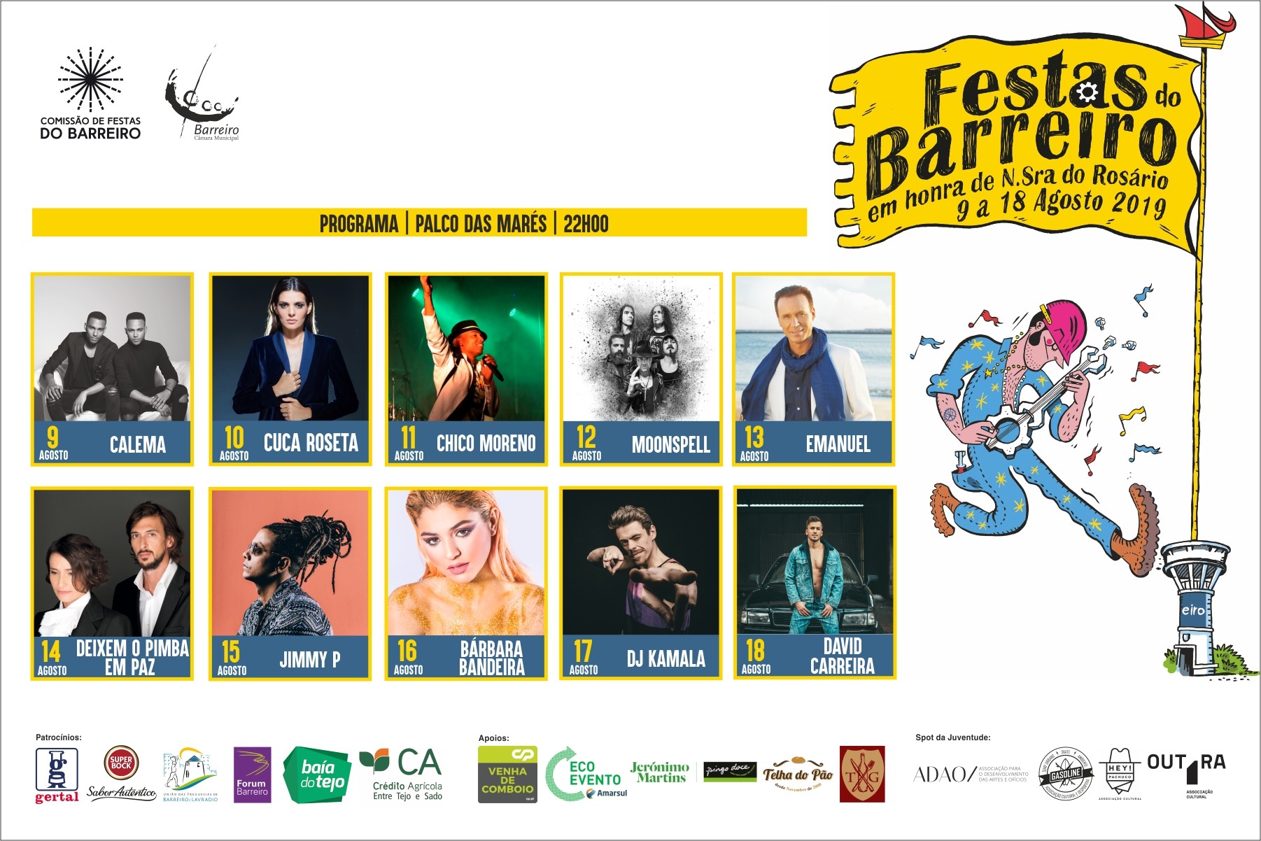 Festas do Barreiro abrem com Calema | De 9 a 18 de agosto