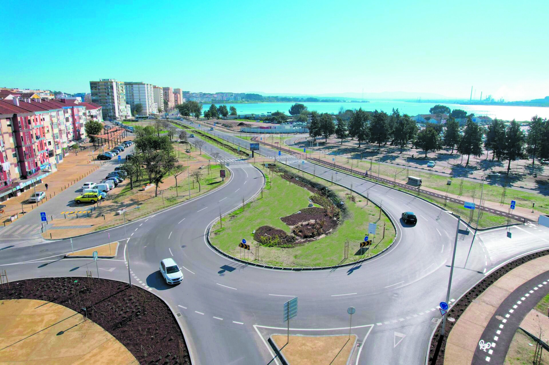 Rede ciclável e pedonal na área de influência da interface de transportes do Barreiro