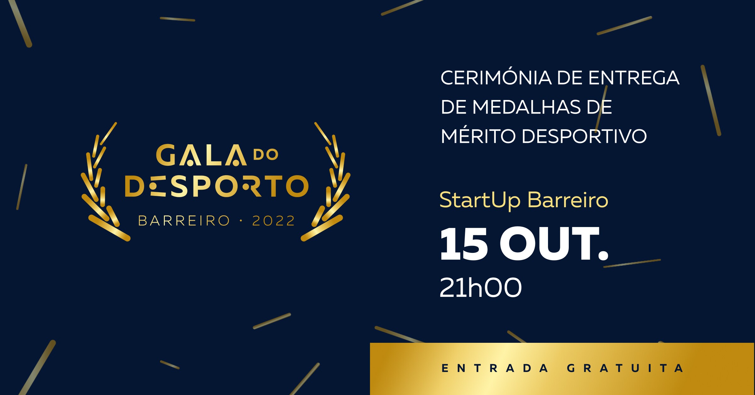 Gala do Desporto 2022 | Submissão de informação até 21 de agosto