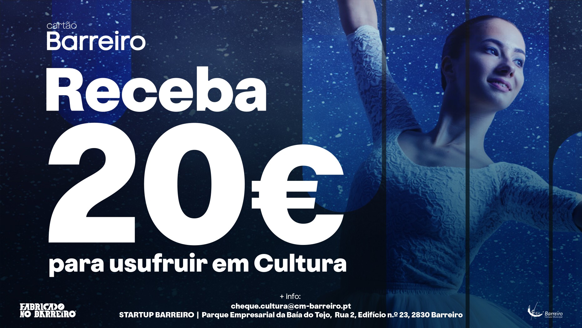 Cartão Barreiro vertente cheque cultura disponível | Cultura para todos à distância de um clique