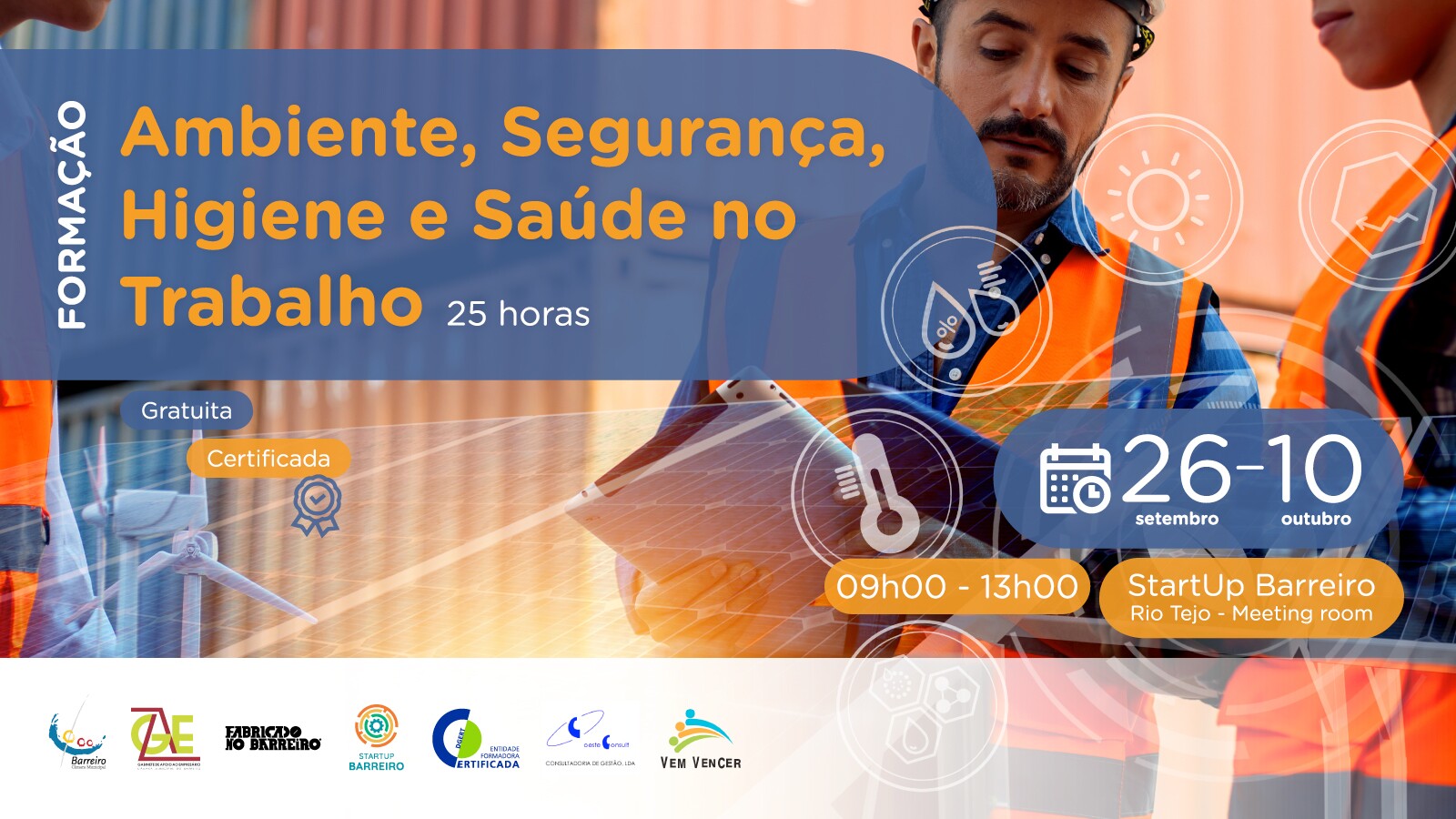 Formação Ambiente, Segurança, Higiene e Saúde no Trabalho | Gabinete de Apoio ao Empresário promove ciclo de formações
