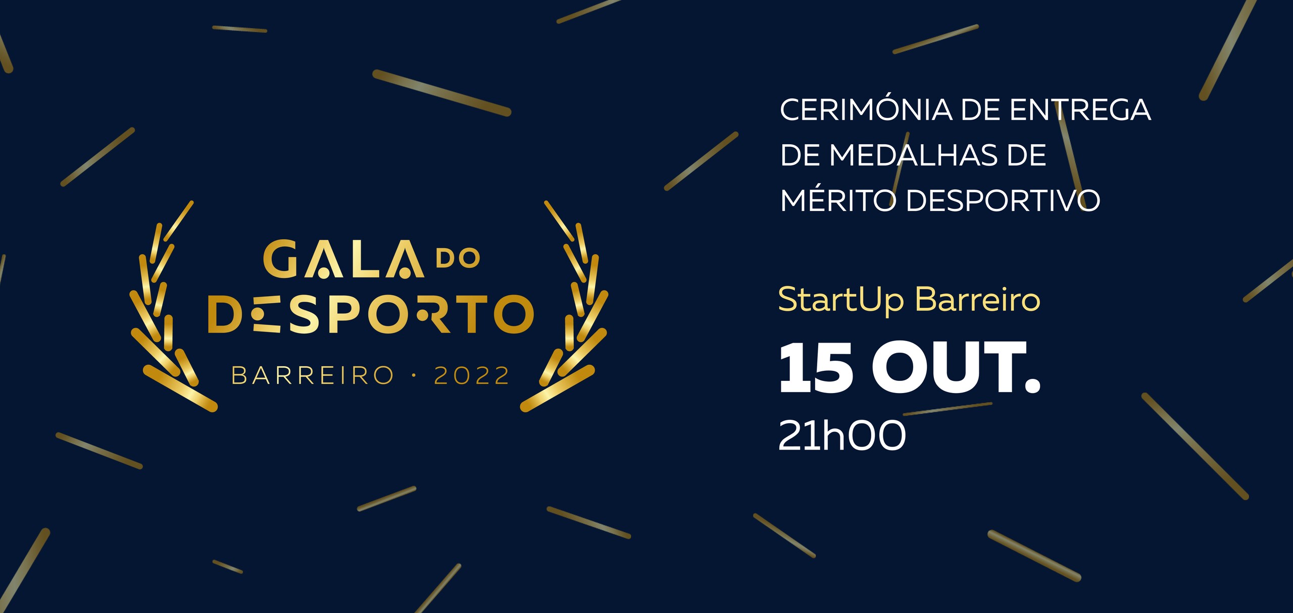 Gala do Desporto 2022 | 15 de outubro na StartUp Barreiro