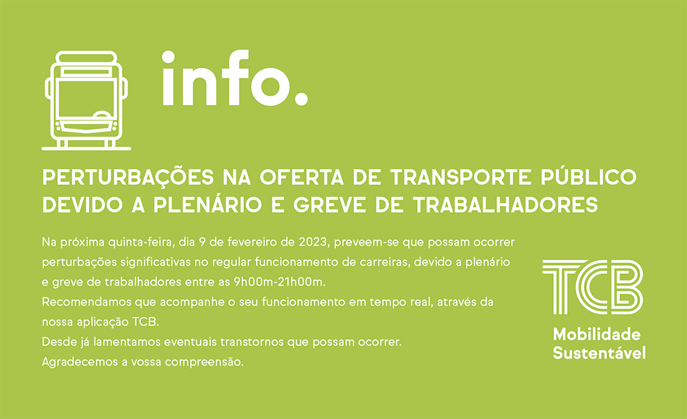 Perturbações na oferta de transporte público devido a Plenário e Greve de trabalhadores